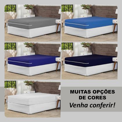 Imagem de Capa Para Colchão Casal Padrão Malha Gel Com Zíper Protetor Tabaco