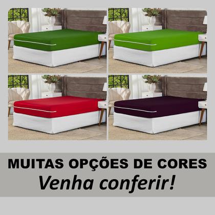 Imagem de Capa Para Colchão Casal Padrão Malha Gel Com Zíper Protetor Tabaco