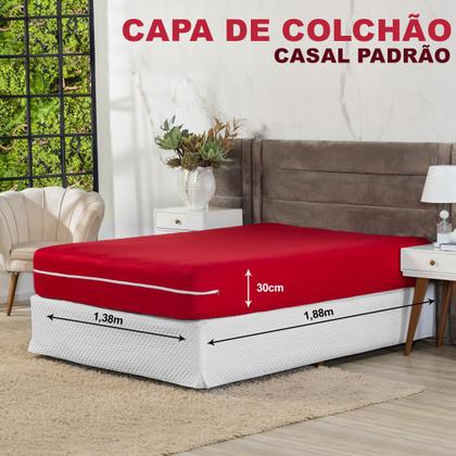 Imagem de Capa Para Colchão Casal Padrão Malha Gel Com Zíper Protetor Tabaco
