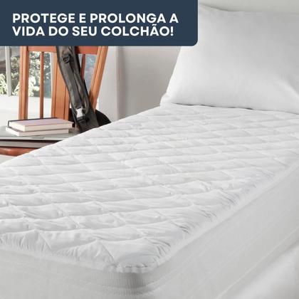 Imagem de Capa Para Colchão Impermeável Protetor Tecido Matelado Solteiro Extra Macio Silencioso Com Elástico Premium