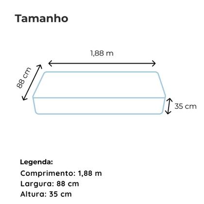 Imagem de Capa para Colchao Solteiro Standard Box Protetor de Colchão Branco Poliester 88cm x 188cm