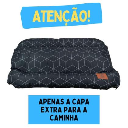 Imagem de Capa Para Colchonete Cama Mabuu Pet - Linhas Geométricas Preta - Tam M