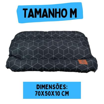 Imagem de Capa Para Colchonete Cama Mabuu Pet - Linhas Geométricas Preta - Tam M