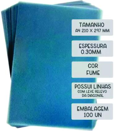 Imagem de Capa Para Encadernação A4 Fumê Line Frente Pp 0,30 50Un