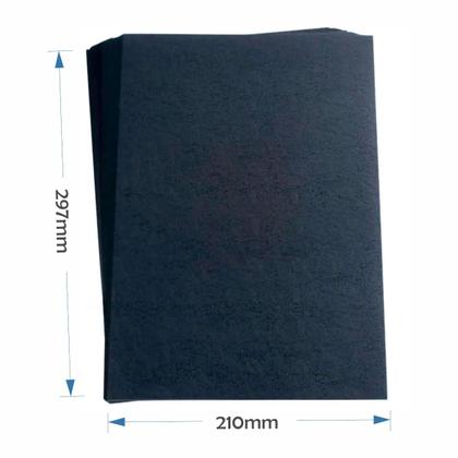 Imagem de Capa para encadernação A4 Preto Couro 50un