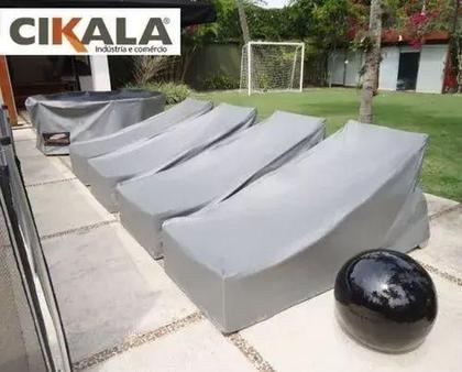 Imagem de Capa para Espreguiçadeira Cinza 70x80x200 cm