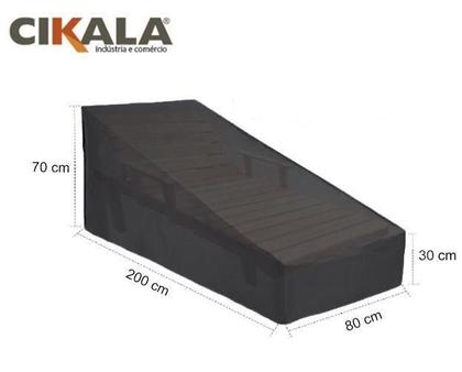 Imagem de Capa para Espreguiçadeira Cinza 70x80x200 cm