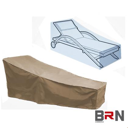 Imagem de Capa Para Espreguiçadeira Proteção Impermeável Cor Bege 2 Unidades