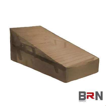 Imagem de Capa Para Espreguiçadeira Proteção Impermeável Cor Bege 2 Unidades