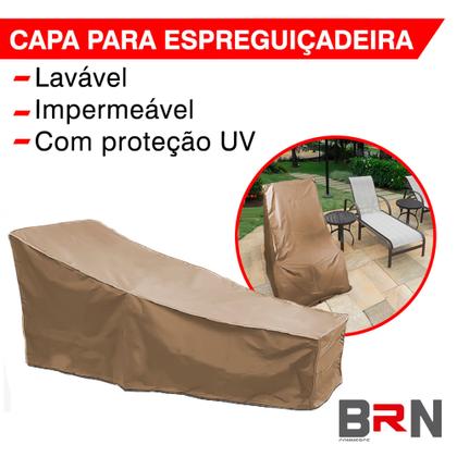 Imagem de Capa Para Espreguiçadeira Proteção Impermeável Moveis Área Externa Cores + Bolsa