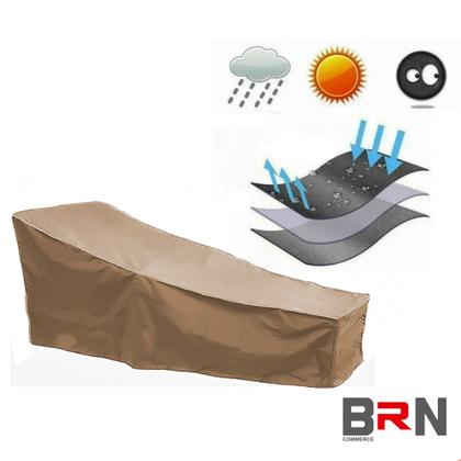 Imagem de Capa Para Espreguiçadeira Proteção Impermeável Moveis Área Externa Cores + Bolsa