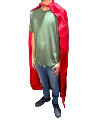 Imagem de Capa para Fantasia Vermelha Metalizada Adulto p/ festa