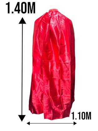 Imagem de Capa para Fantasia Vermelha Metalizada Adulto p/ festa