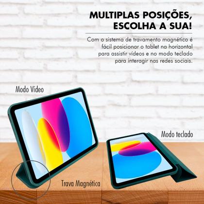Imagem de Capa Para Ipad 10 10.9 10ª Geração Case Smart Resistente Proteção Fina Magnética Leve Premium