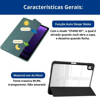 Imagem de Capa Para iPad 11a (a16) - anti impacto com fundo acrilico