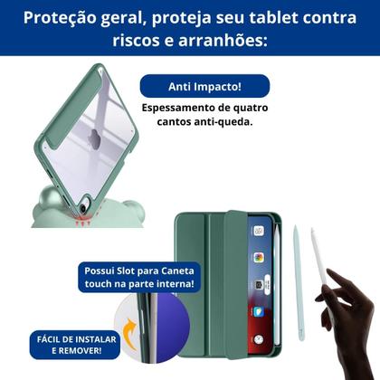 Imagem de Capa Para iPad 11a (a16) - anti impacto com fundo acrilico