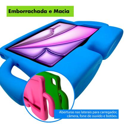 Imagem de Capa Para Ipad Air 11 M2 2024 Air 6 11 Polegadas Capinha Infantil Anti Impacto + Pelicula