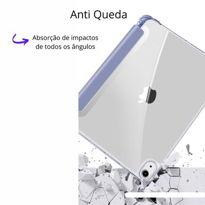 Imagem de Capa Para iPad Air 5 / 4 Geração 10.9 Capinha Tablet Smart Case Cover Protetora Anti Impacto e Compartimento Espaço p/ Caneta Pencil Premium Magnética