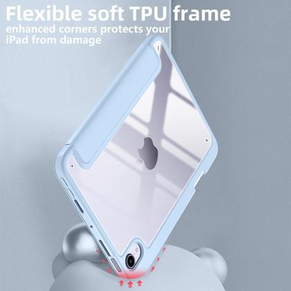 Imagem de Capa para iPad Mini 7 Mastten A17 Pro com porta-lápis azul celeste