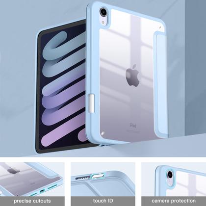 Imagem de Capa para iPad Mini 7 Mastten A17 Pro com porta-lápis azul celeste