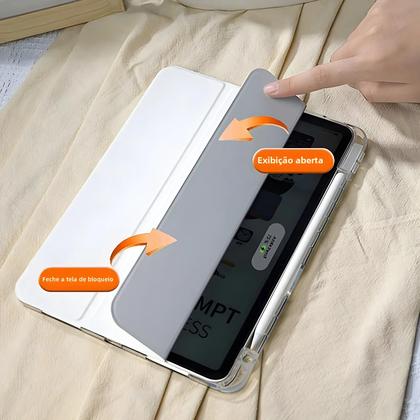 Imagem de Capa para iPad Pro 11"/10.2"/10.9"/13" (8ª, 9ª, 10ª Geração) e Air 4/5/6 - Com Porta-Lápis