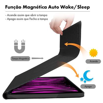 Imagem de Capa Para iPad Pro 11 2022 Smart Teclado Touchpad Anti Impacto + Pelicula de Vidro