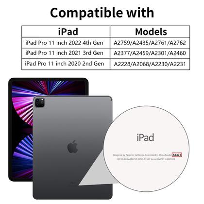 Imagem de Capa para iPad Pro 11 Wenlaty compatível com porta-lápis azul marinho