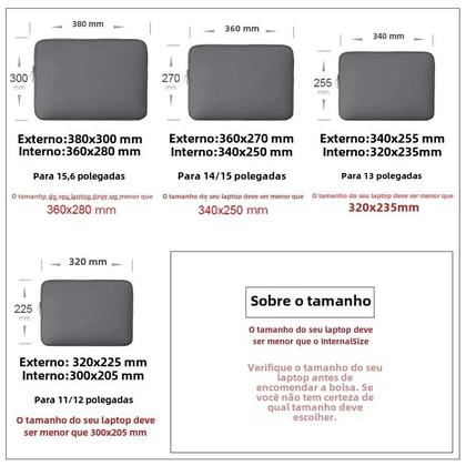 Imagem de Capa para Laptop de 13 a 15,6 Polegadas - Xiaomi, Lenovo, Dell, MacBook Air e Pro