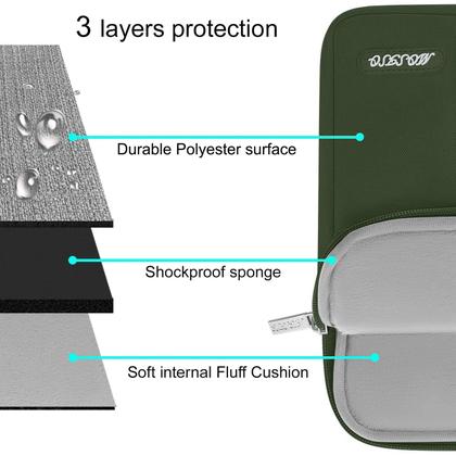 Imagem de Capa para laptop MOSISO de poliéster de 16 polegadas verde militar