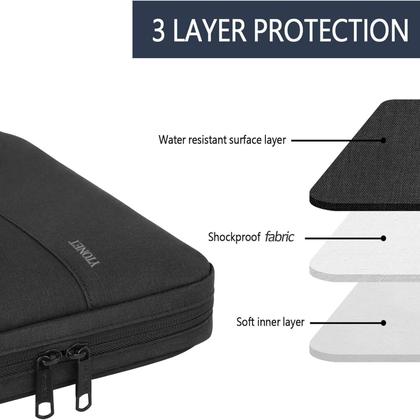 Imagem de Capa para laptop Ytonet 17,3 polegadas resistente à água preta