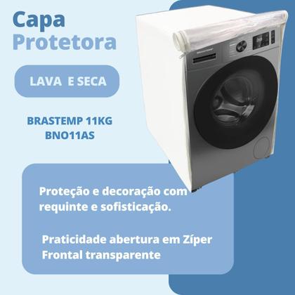 Imagem de Capa para lava e seca brastemp 11kg bno11as transparente