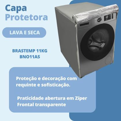 Imagem de Capa para lava e seca brastemp 11kg bno11as transparente