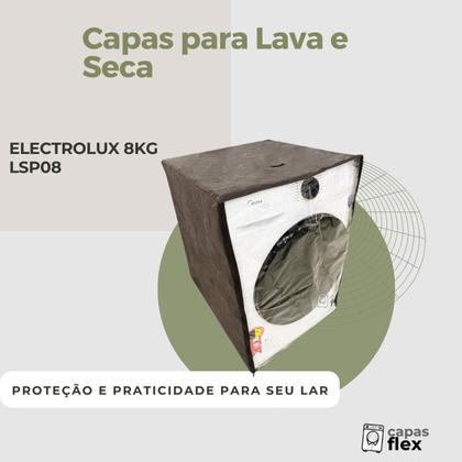 Imagem de Capa para lava e seca electrolux  8kg lsp08 transparente flex