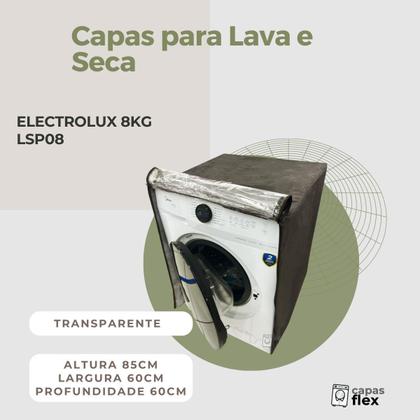 Imagem de Capa para lava e seca electrolux  8kg lsp08 transparente flex