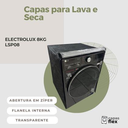 Imagem de Capa para lava e seca electrolux  8kg lsp08 transparente flex