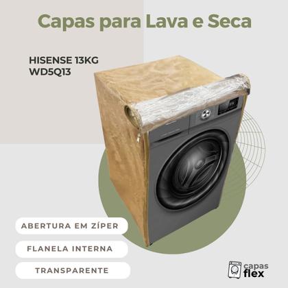 Imagem de Capa para lava e seca hisense 13kg wd5q13 transparente flex
