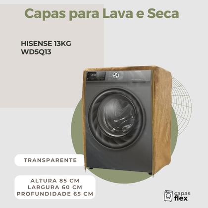Imagem de Capa para lava e seca hisense 13kg wd5q13 transparente flex