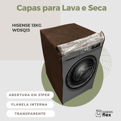 Imagem de Capa para lava e seca hisense 13kg wd5q13 transparente flex