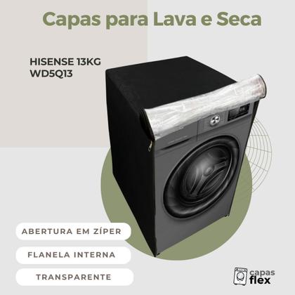 Imagem de Capa para lava e seca hisense 13kg wd5q13 transparente flex
