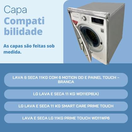 Imagem de Capa para lava e seca lg 11kg prime transparente