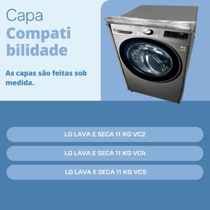 Imagem de Capa para lava e seca lg 11kg vc2 vc3 vc4 transparente