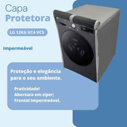 Imagem de Capa para lava e seca lg 12kg vc4 vc5 impermeável