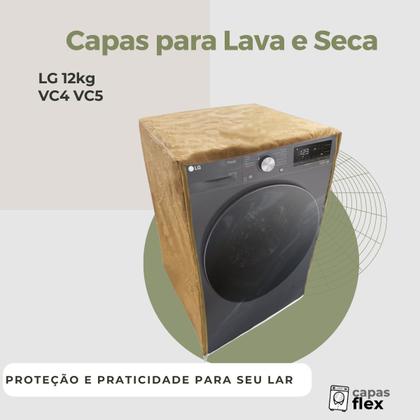 Imagem de Capa para lava e seca lg 12kg vc4 vc5 transparente flex