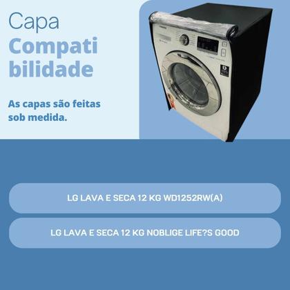 Imagem de Capa para lava e seca lg 12kg wd125rd transparente