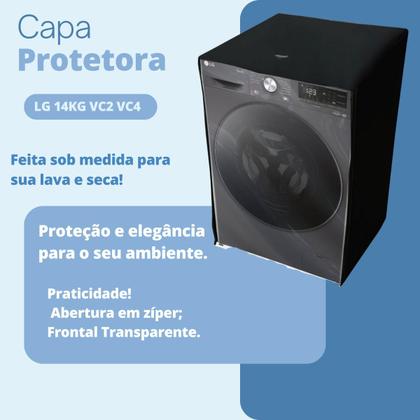 Imagem de Capa para lava e seca lg 14kg vc2 vc4 transparente