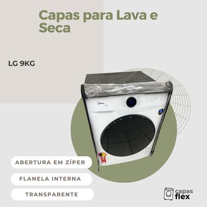 Imagem de Capa para lava e seca lg 9kg transparente flex
