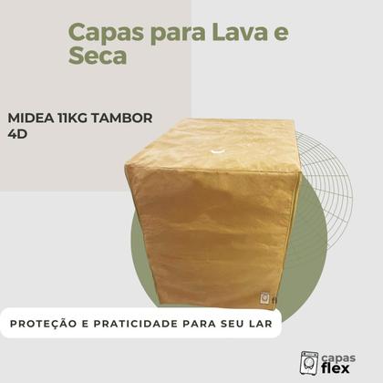 Imagem de Capa para lava e seca midea 11kg tambor 4d impermeável flex