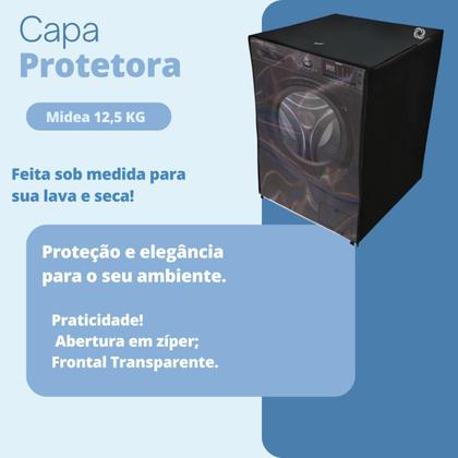 Imagem de Capa para lava e seca midea 12,5kg wi-fi transparente