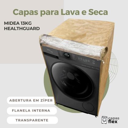 Imagem de Capa para lava e seca midea 13kg healthguard transparente flex