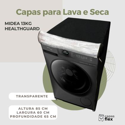 Imagem de Capa para lava e seca midea 13kg healthguard transparente flex